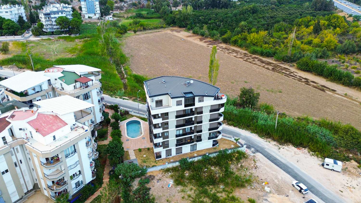 Brand-New 1+1 Apartment in Hurma, Konyaaltı – Pool Complex, Close to the Beach - Resim 3