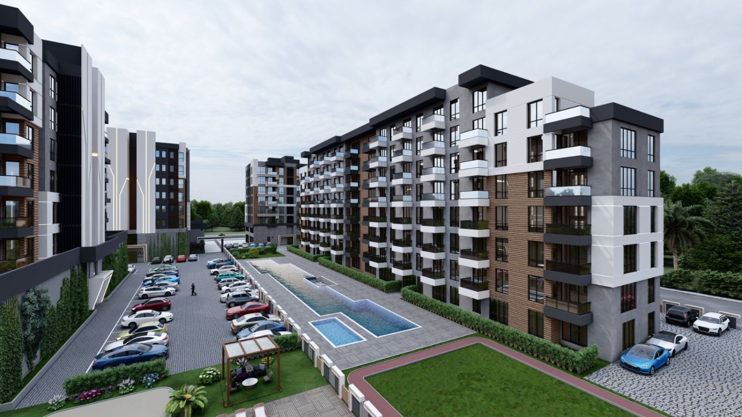 Antalya Nefes Yaşam 1+1 60m² Modern Apartment - Resim 3