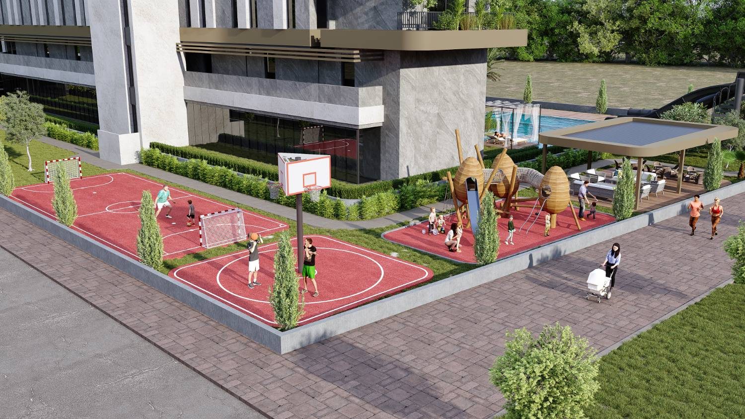 Lara Kundu’da Otel Konseptinde Satılık Lüks Daireler | Plaja 500 Metre 2+1 ve 2+1 Loft Daireler - Resim 21