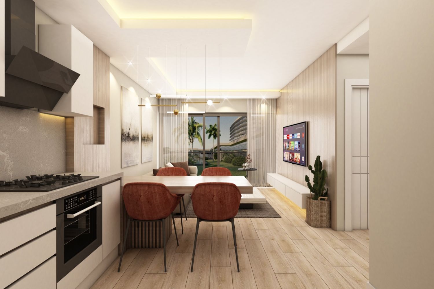 Konyaaltı Loft Prive’de 1+1 Modern Daire – Havuz, SPA, Güvenlik - Resim 15