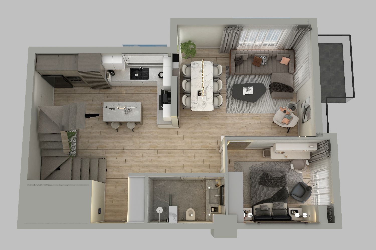 Loft Marine Konyaaltı – 1+1, 2+1 ve Dubleks 3+1 Daireler - Resim 9