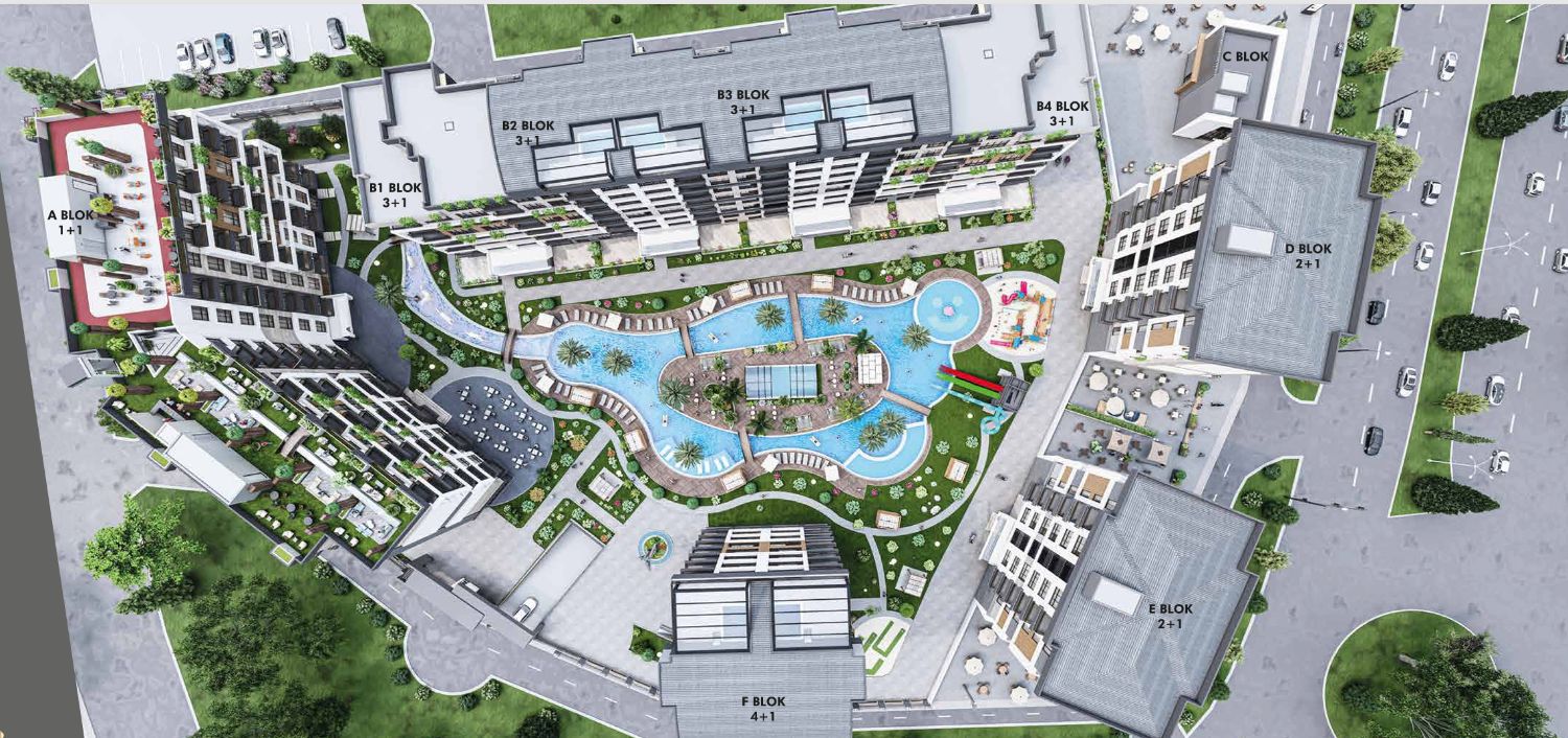 Nefes Bahçe 3+1 Daire Modern Site İçinde Daire – Açık/Kapalı Havuz, Güvenlik, Spor Alanları - Resim 4