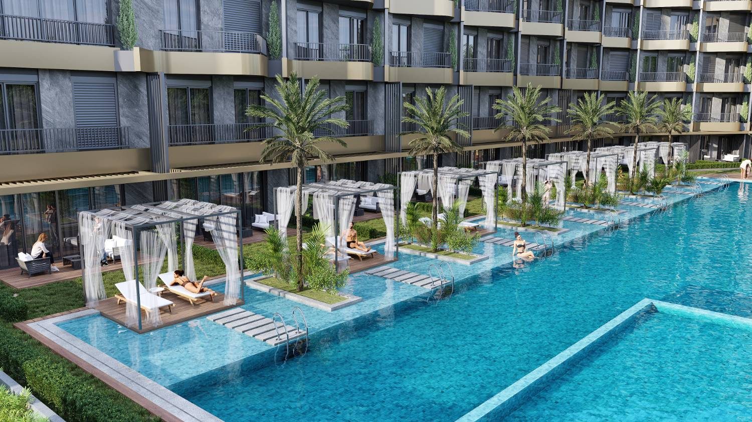 Lara Kundu’da Otel Konseptinde Satılık Lüks Daireler | Plaja 500 Metre 2+1 ve 2+1 Loft Daireler - Resim 20