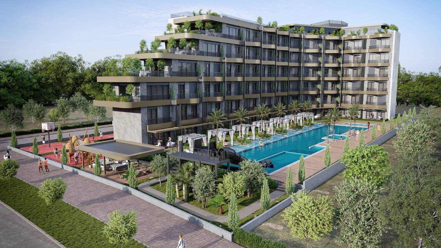 Lara Kundu’da Otel Konseptinde Satılık Lüks Daireler | Plaja 500 Metre 2+1 ve 2+1 Loft Daireler