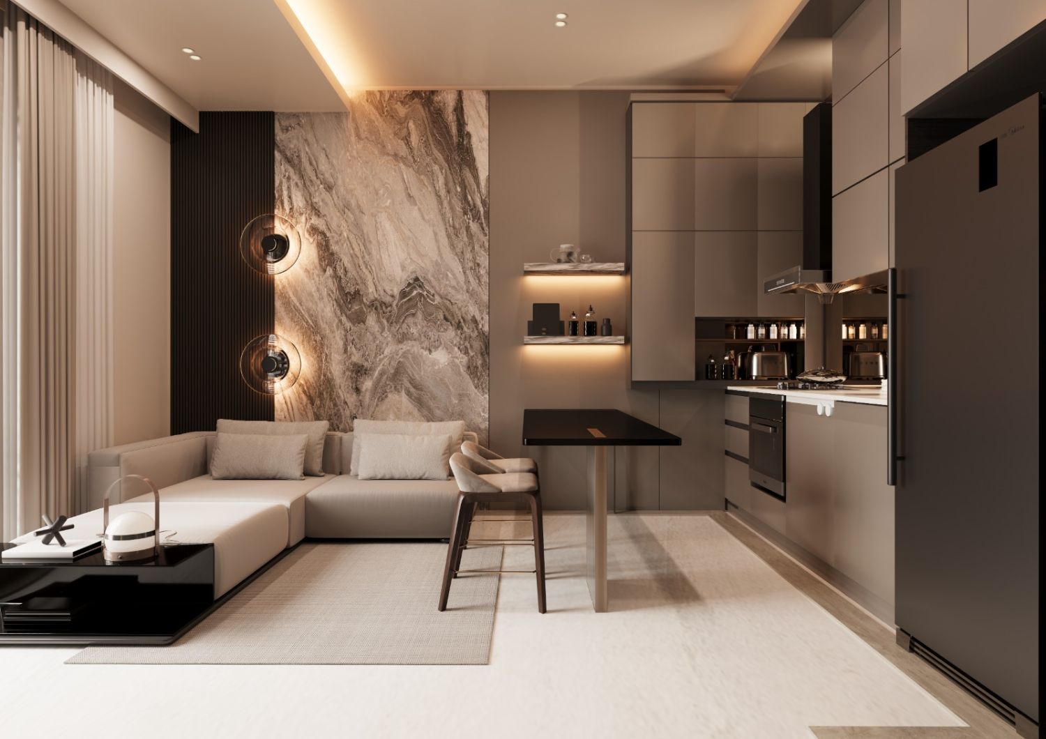 Nefes Moda Antalya Havuzlu, Akıllı Sistemli 1+1 Daire - Resim 3